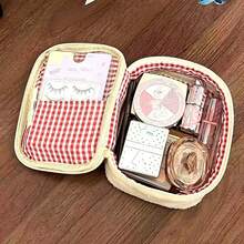 Large Capacity Pencil Case Stationery Storage Bag, Soft Portable Makeup Brush And Pen Organizer, Multi-Pocket Cosmetic Storage Bag, Suitable For School, Office, Travel, Desktop Decoration, Gift For Friends - Strawberry Sandwich - View 2