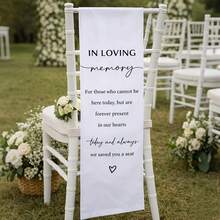 Wedding Memorial Reserved Seat Sign Banner, Remember Loved Ones In Heaven, This Memorial Sign Can Be Given As A Condolence Gift To Friends And Family Who Lost Their Parents, Also Suitable For Wedding Venue Reserved Seat Decoration - Multicolor - View 1