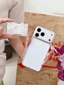 LissKas 1pc Cute Fashion Floral & Fruit Pattern Lens Protector Film, Matte Anti-Fingerprint, 9H Hardness, Full Coverage, Explosion-Proof, Scratch-Resistant, Bubble-Free Camera Lens Protector For IPhone 18/17 Pro Max, Compatible With Large Hole Phone Cases - Clear - View 2