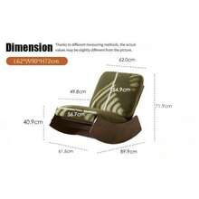 Comfortable Rocking Chair, High-Quality Upholstered Armchair, Solid Wood Frame, Perfect For Various Living Areas, Accent Reading Chair For Bedroom And Living Room - 綠色 - 查看 7