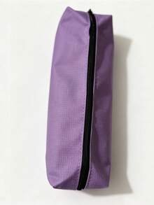 Solid Color Round/Rectangular Oxford Cloth Pencil Case, Minimalist Zipper Stationery Bag, Large Capacity Pencil Box, Portable Storage Tube, Durable Storage Bag - Multicolor - View 11