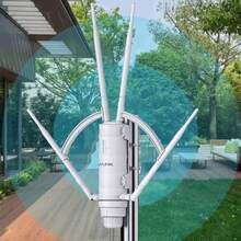 AC1200 戶外 Mesh WiFi 擴展器，IP65 防水 PoE 無線存取點，雙 Gigabit 乙太網路埠，4x7dBi 天線 - 歐規C型插(220-240V) - 查看 7
