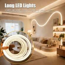 Dimmable Touch USB LED Neon Light Strip, Dual Color Temperature (Warm White And White) Optional, Flexible Neon Light Rope, DIY Cuttable Decorative Light, Suitable For TV Backlight, Bedroom Mirror, Stairs, Wardrobe, Living Room Decoration - Neon Light - View 1