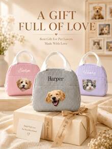Personalized Insulated Lunch Bag With Name, Custom Lunch Tote Bag, Portable Food Storage Bag, Lunch Bag For Women - Multicolor - View 6