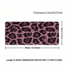 1pc Pink Glitter Leopard Print Pattern Mouse Pad Cute HD Rubber Desk Pad Extended Gaming Keyboard Mats Extra Large XXL Non-Slip Office & Gaming Mousepad - View 13