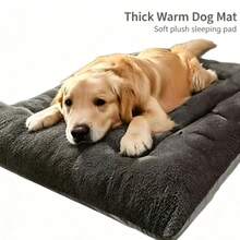 1pc Thickened Anti-Scratch Dog Bed Pad, All-Season Washable Pet Sleeping Mat, Warm And Durable Pet Bedding. Made Of Thickened Fabric, Strong And Wear-Resistant, Anti-Scratch And Anti-Bite, Tough, Effectively Resists Dog Scratching. Suitable For All Seasons, Warm Fabric, Provides Warmth In Cold Weather, Machine Washable, Doesn't Deform After Washing, Easy To Care For. - Grey - View 6