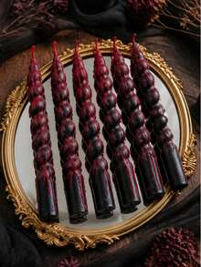Handmade Black Bleeding Drip Spiral Scented Candle, Fragrant Creative Candle, Halloween Decor Candle, Gothic Style Party Atmosphere Candle, Premium Dark Home Decor Candle, Holiday Gift - A - View 4
