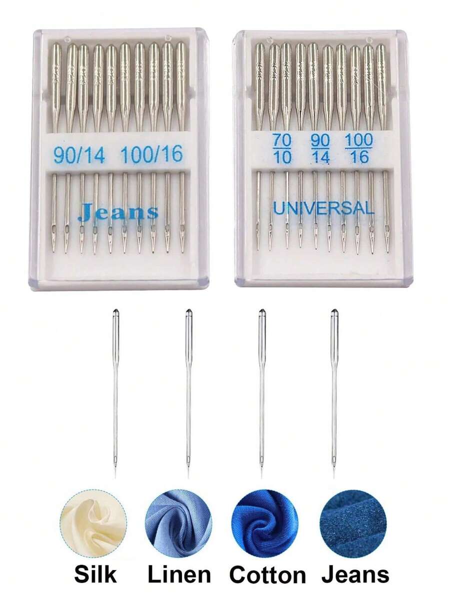 2boxes/Set Stainless Steel Sewing Machine Needle, Classic Jump Resistant Needle For Household Sewing Machine - Multi-color - View 1