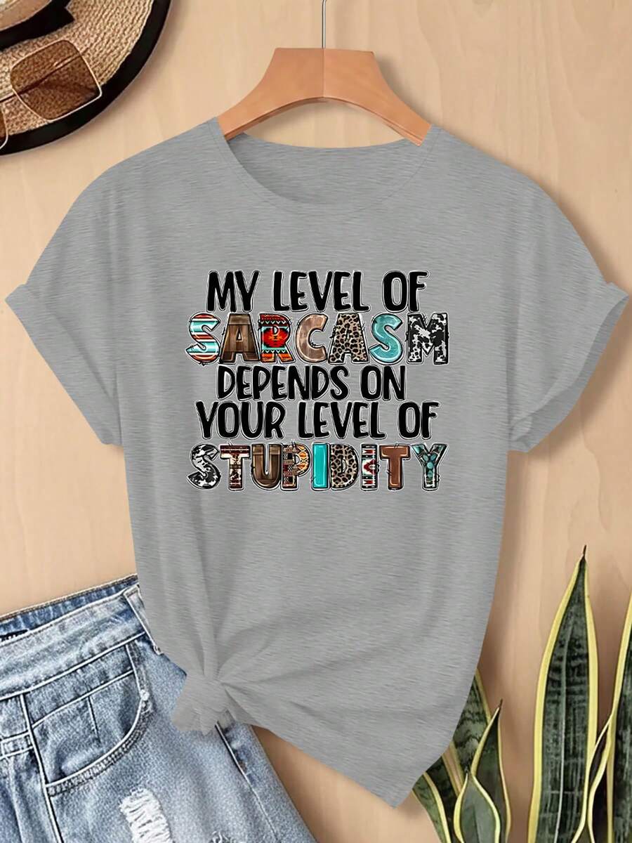 Women T-Shirts - 灰色 - 查看 1