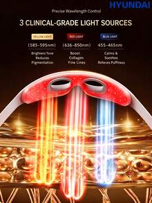 HYUNDAI Red And Blue Light Eye Massager For Eye Bags, Wrinkles, And Dark Circles, Large-Panel Eye-Specific Massage Beauty Device [Eye Care]Super Photonic Eye Mask - View 4