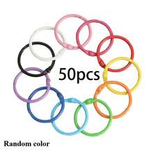 50/20/5-Piece Set Of Metal Calendar Rings, Random Color, Adjustable O-Ring Buckle, Multifunctional Hanging Clip, DIY Scrapbook, Photo Album Binding Ring, Handmade Key Buckle Ring, Creative Office Desk Storage Accessories - Round - View 7