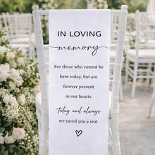 Wedding Memorial Reserved Seat Sign Banner, Remember Loved Ones In Heaven, This Memorial Sign Can Be Given As A Condolence Gift To Friends And Family Who Lost Their Parents, Also Suitable For Wedding Venue Reserved Seat Decoration - Multicolor - View 2