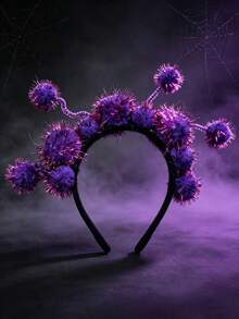 1pc Halloween Headband Bat Ghost Pumpkin Eyeball Spooky Festival Party Costume Hair Accessory Funny Headband - Multicolor - View 8