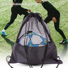 1pc Single Ball Bag, Balls Storage Bags, Drawstring Sling Backpack For Soccer Basketball Football Volleyball Rugby - Multicolor - View 7