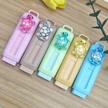 2 Cute Shaped Erasers With Retractable Design, Includes Eraser Refills, Suitable For Office Correction And Cleaning, Perfect Learning Supplies As Student Rewards Or Gifts For Classmates (Random Color) - A - View 2