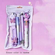 1 Set New Dreamy Butterfly Stationery Set, Multi-Functional Learning Supplies, Student Class Reward Gift Prize - Multicolor - View 10