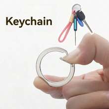 2pcs/5pcs/10pcs Minimalist Fashion Outdoor Spring Key Ring Open Loop, Polished Press-Button Key Carabiner, Suitable For Home, Car, Office Key Accessories - Multicolor - View 11