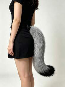 Fluffy Fox Costume Party Accessories Set, Suitable For Women Cat Ear And Tail Collar Kit, Faux Fur Cat Costume Set, Nick Cosplay Headband + Animal Tail (Large Size) Set Accessories, Anime Girl Cosplay Kit, Christmas Halloween Party Costume, Party Game And Event Supplies, Gift Accessory Set For Her - Multicolor - View 23