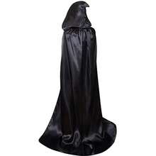 1pc Halloween Cape Cosplay Grim Reaper Vampire Witch Master Robe Party Costume Adult Black Cloak - Multicolor - View 13