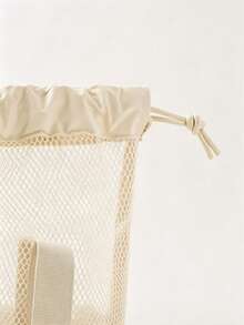 Portable Mesh Drawstring Tote Bag, Lightweight Storage Organizer For Kids And Baby Room - Multicolor - View 9