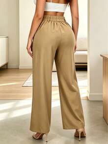 Women Pants - Khaki - View 2
