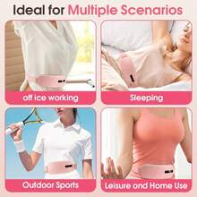 Warm Uterus Waist Belt, USB Rechargeable Heating Pad, Heating Vibration Massage Waist Belt - A - View 10