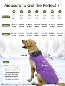 Metglad Quilted Dog Winter Coat, Cold‑Resistant Pet Jacket With Storage Pocket, Reflective Adjustable Cold‑Weather Dog Snow Suit, Indoor & Outdoor Wear For Small, Medium & Large Dogs - Violet Purple - View 3