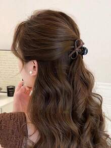 2 Pieces Leather Bow Hair Clips Princess Sweet And Cool Girl Style Small Hair Clips Side Bangs Clips Spring And Summer Hair Accessories - Brown 2pcs - View 7