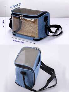 Pet Travel Portable Shoulder Carry Storage Bag, Transparent Breathable Outdoor Pet Carrier, Suitable For Hamsters, Geckos, Hedgehogs, Guinea Pigs - View 2