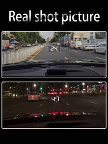 Car HUD Head-Up Display/Head Up Display+Number Plate HD Projection Real-Time Speed Compatible With 99% Of Car Models Speed/Speed/Mileage Monitoring Plug And Play - Head-up Display - View 5
