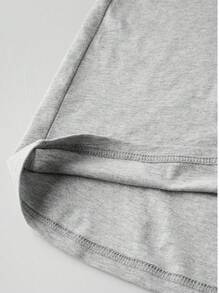 Norcotton 1pc Men's Grey Pure Cotton Elastic Waist 5-Inch Sports Shorts, Loose Casual Running Mid-Length Shorts, Home Shorts - Light Grey - View 6