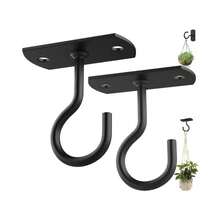 1Pc/2/3/4Pcs Ceiling Hanging Hooks For Hanging Plants, Indoor/Outdoor Flower Pot Hooks, Suitable For Flower Pots, Hanging Baskets, Wind Chimes, Lanterns, Lights, Bird Feeders, Home Decor - Multicolor - View 11