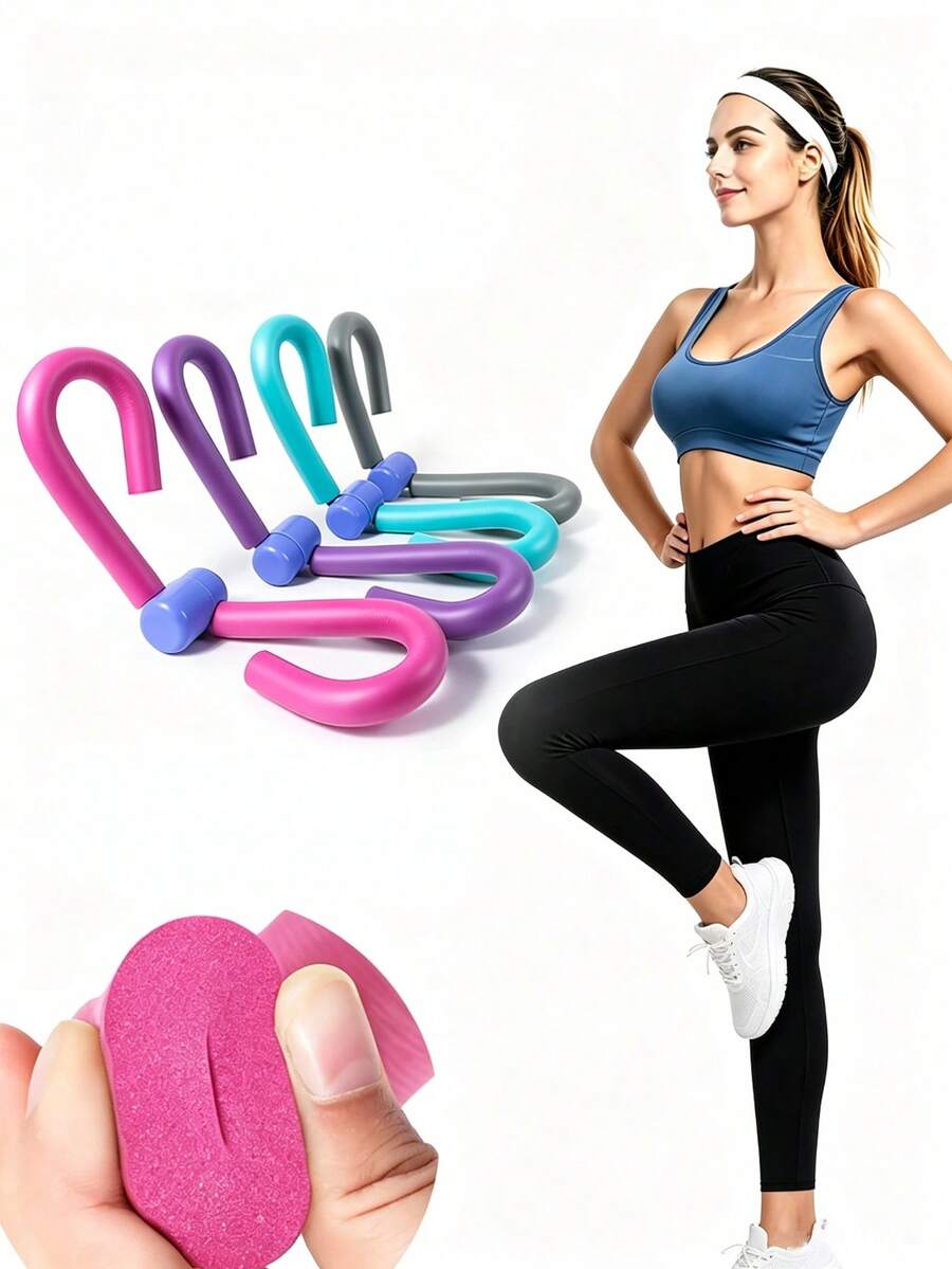 Household Leg‑Shaper, With Soft Foam Pads That Will Not Hurt Your Skin, Multiple Color Options, Portable, For Exercising Inner Thighs, Shaping And Slimming Legs, Allowing You To Work Out Anytime At Home. - Random Color - View 1