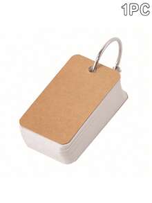 4pcs/Set White Hard Cardstock Message Cards, High-Punch Hole Study Cards With Iron Ring Index Cards, Stainless Steel Binding Blank Bookmark Cards, 100pcs Blank Card Paper, Suitable For Note-Taking, Office Work, Memory Learning, Office Supplies, Study Memo Cards, Multiple Colors Available - one-size - View 9