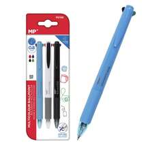 Dam 12 PACKS PEN 4 COLORS 3 Pcs. Blue, Black, And White Body. - Blue 1pc - View 2