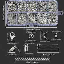 500pcs/Box DIY Jewelry Findings Set Including Jump Rings, Positioning Beads, Lobster Claws, Crimp Ends, 7-Segment Chains, Seed Beads, Teardrop Pendants, 9-Pin Hooks, Flat Pins, Bead Pins, Suitable For DIY Bracelets, Necklaces, Accessories, Open Connectors, Keychains, Bag Charms, Jewelry Making Materials - Accessory Set - View 5