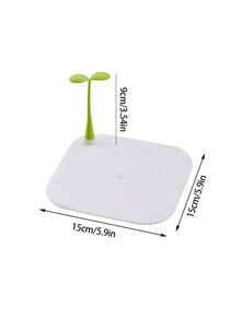 Cute Sprout Shaped Silicone Drain Stopper, Odor-Proof Drain Cover, Anti-Clogging Anti-Insect Drain Filter Pad, Suitable For Bathroom Sink, 1/5/10pcs (Yellow & White) - Multicolor - View 4