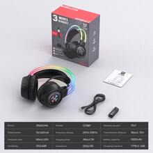 ONIKUMA Headset Gaming BZUMK RGB Lighting, Headphone Gaming Nirkabel Latensi Rendah dengan Mikrofon Jernih yang Dapat Diatur, Bantalan Telinga yang Bernapas, Kompatibel dengan Berbagai Perangkat, Penting untuk Bermain Game dan Hiburan - View 7