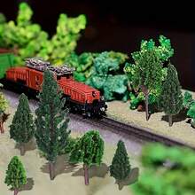 50 piezas de árboles en miniatura realistas para paisaje de tren a escala, árboles de arbustos de 2-6cm/0.79-2.36in, árboles de modelo 3D, mini árboles, adecuados para manualidades DIY, modelos arquitectónicos, modelos de árboles artificiales para juegos de , decoración del hogar - Multicolor - Ver 5