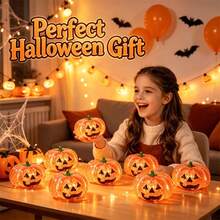 3 Peças Brinquedos de Apertar de Abóbora de Halloween, Design Realista, Brinquedos Macios de Halloween Amados pelas Crianças, Perfeitos como Lembrancinhas de Festa Infantil, Recheios de Sacolas de Presentes de Aniversário, Prêmios de Sala de Aula, Recheios de Caixas de Doces de Halloween, Prêmios de Carnaval e Presentes de Volta às Aulas - Multicolorido - Visão 4