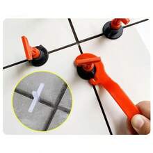 50pcs/Pack Ceramic Tile Leveling System, T-Shaped Tile Leveling Clips For Floor And Wall Tile Installation, Reusable Tile Spacers For Construction And Renovation, Prevents Hollow And Thermal Expansion, Ensures Flat And Secure Tile Laying, Building Decoration Material - A - View 10