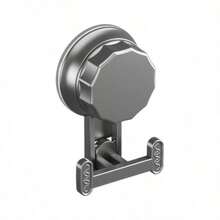 Rotatable Suction Cup Hook, Drill-Free Removable Wall Hook, Suitable For Bathroom Shower, Kitchen Towel Bathrobe, Reusable Heavy Duty Hanging Hook, Multi-Functional Practical Hook - Gunmetal Gray - View 13