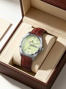 GUSALAI Men's Watch Minimalist Dial PU Leather Quartz Watch Dual Calendar Versatile Casual Wristwatch Suitable For Daily Wear And Various Holiday Gifts Selection - one-size - View 17