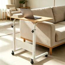 mobile Laptop-Tisch Mobiler Laptop-tisch Mit Rollen Verstellbarer Beistelltisch Kleine Sofa-seite - 1 Stk. - Übersicht 4