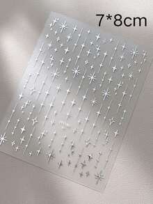 1 Set Star Element Decorative Stickers, 7*8cm Size, Multiple Independent Detachable Decals, Easy-Peel Adhesive Backing, Secure Adhesion, Freely Arrangeable And Combinable, Suitable For Digital Device Cases, Water Bottles, Storage Containers, Desktop Items And Other Smooth Hard Surfaces, Used For Object Appearance Decoration And Modification - Sticker - View 7