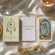 A Beginner's Guide To 78 Classic Tarot Cards, Portable Divination Game, Halloween And Thanksgiving Gifts, Game Gifts,With Paper Manual - Beige - View 10