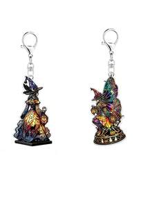 Elegant Witch Butterfly Acrylic Flat Pendant, Keychain, Bag Accessories, Keyrings For Bags, Christmas Tree Decoration, Home Wall Decor, Suitable For Halloween Party, Holiday Celebration, Daily Commute, Suitable For Women's Daily Commute, Shopping, Business Travel, Party Banquet, Also A Gift For Women And Girls For Back To School, Teacher's Day, Birthday And Special Occasions - Multicolor - View 13