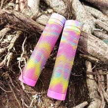 High-Quality Mountain Bike Handlebar Grips 13.5CM Mixed Color Rubber Vertical Striped Non-Slip Wear-Resistant Shock-Absorbing Handlebar Covers Cycling Accessories Balance Bike Handlebar - Multicolor - View 7
