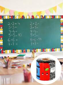 Office & Campus Back To School Blackboard Decorative Stickers, Teacher's Day Decoration Stickers, Pencil Bulletin Board Border Decorative Paper - Multicolor - View 2