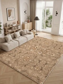 1pc Khaki Living Room Rug, Suitable For Kitchen, Dining Room, Bedroom Holiday Decor, Indoor/Outdoor, Office, Non-Slip Doormat, Bathroom Rug, Hallway, Study, Gaming Area Rug - Khaki - View 5